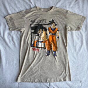 Dragon Ball Z Goku Tan Graphic Tee T-Shirt Men's Size Medium Toei Animation